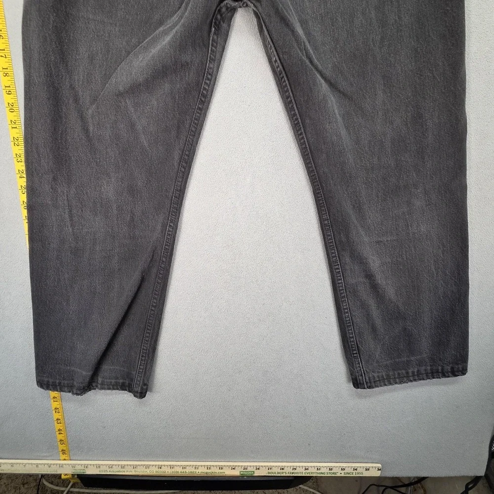 Vintage Levis 501 Jeans Mens Charcoal Straight Button Fly USA 90s Fits 38x27 - Picture 14 of 16